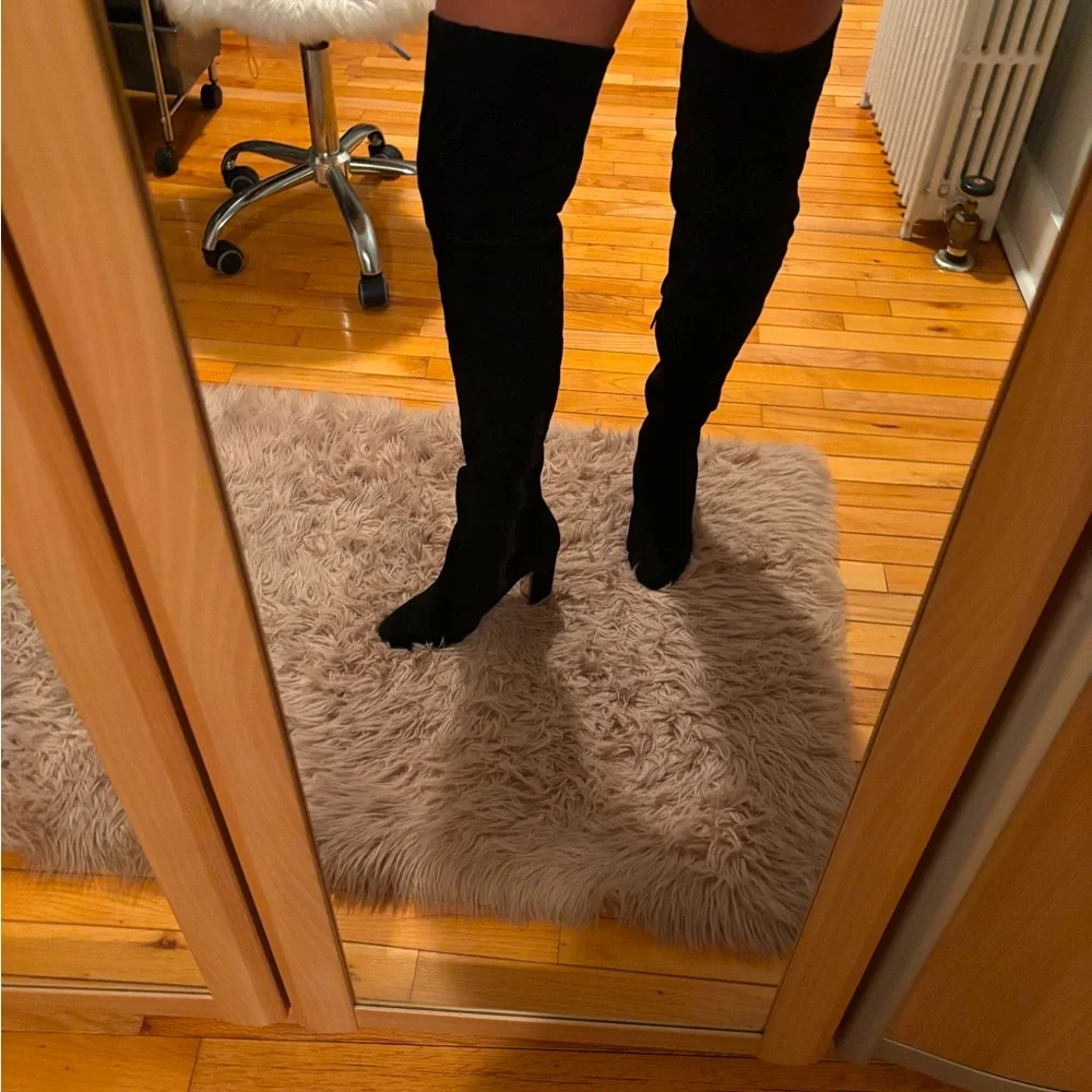 Aldo Nocien Over-The-Knee Black Suede Boots; Size 10